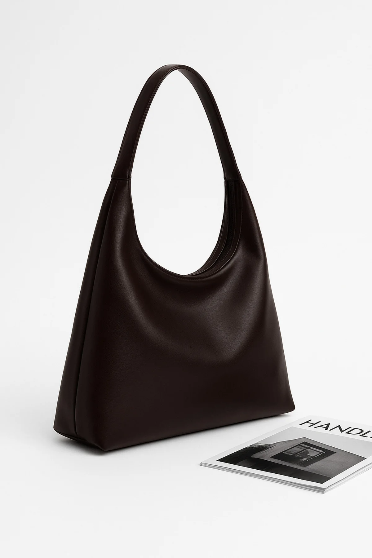 Elegant Shopper Suni Deri Omuz Çantası