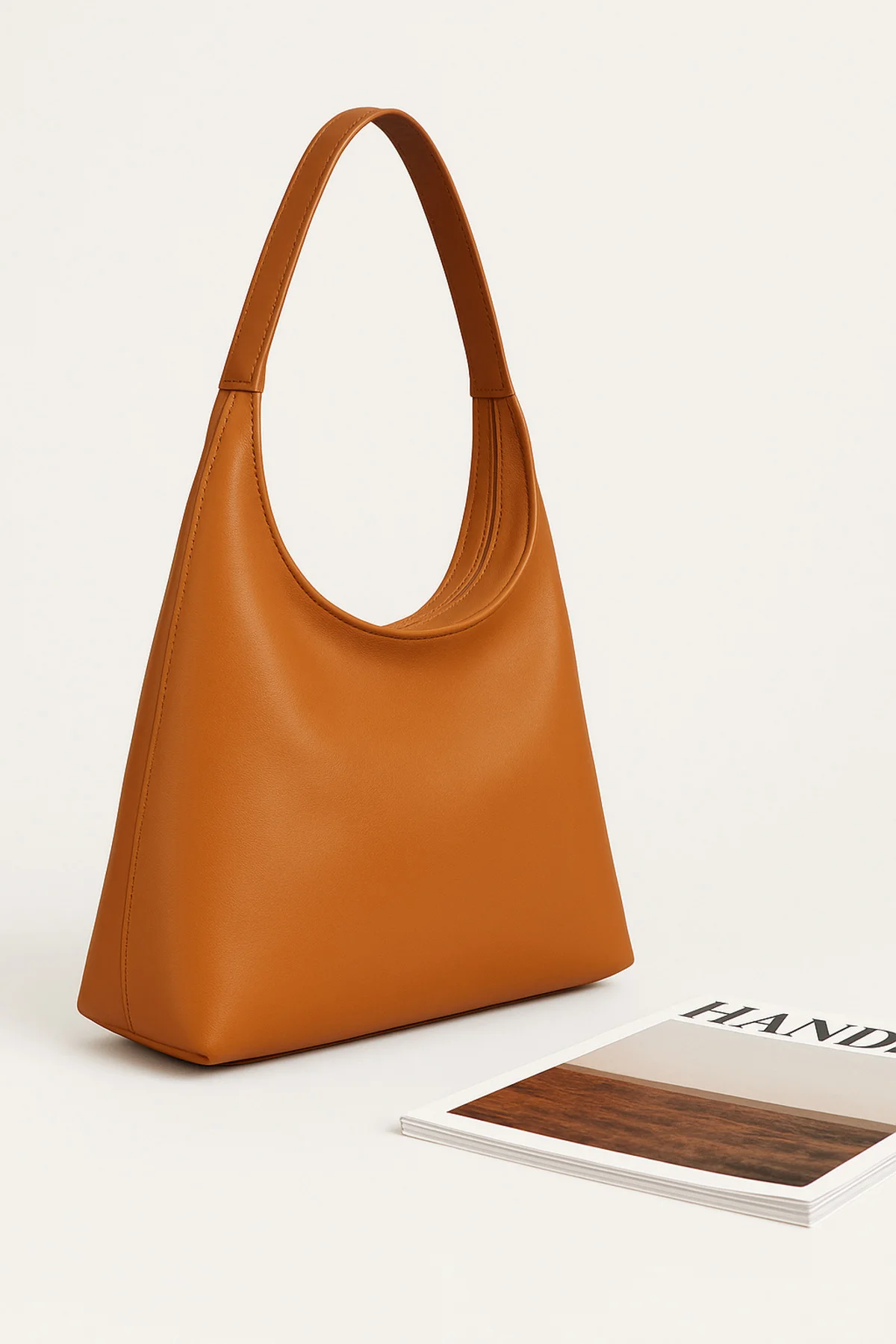 Elegant Shopper Suni Deri Omuz Çantası